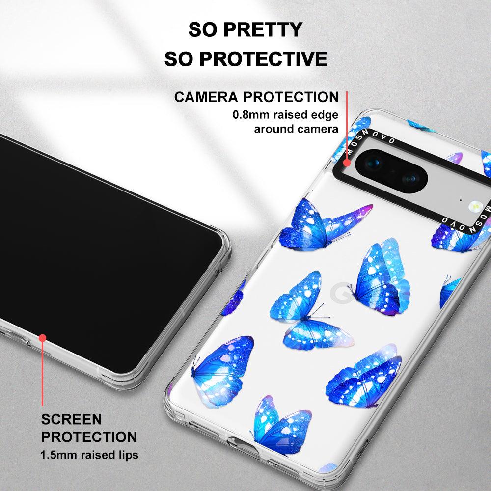 Blue Butterflies Phone Case - Google Pixel 7 Case - MOSNOVO