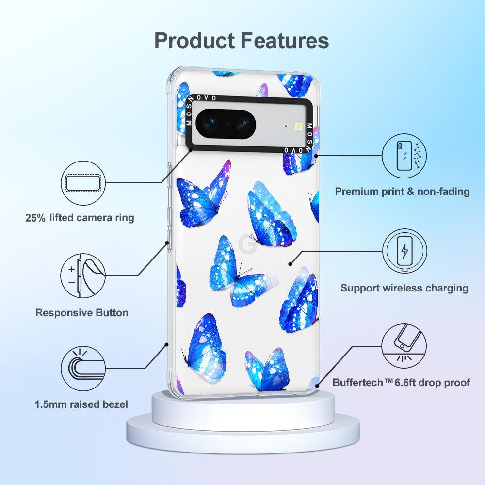 Blue Butterflies Phone Case - Google Pixel 7 Case - MOSNOVO