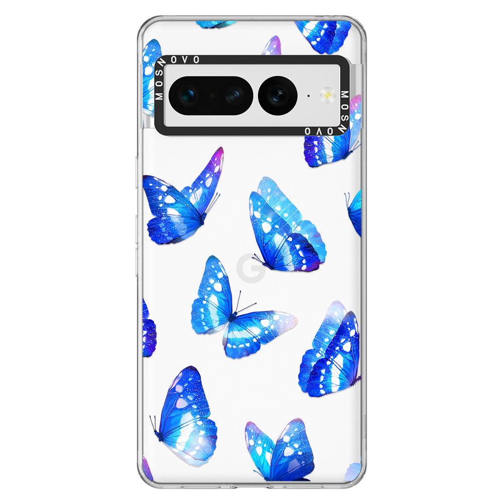 Blue Butterflies Phone Case - Google Pixel 7 Pro Case - MOSNOVO