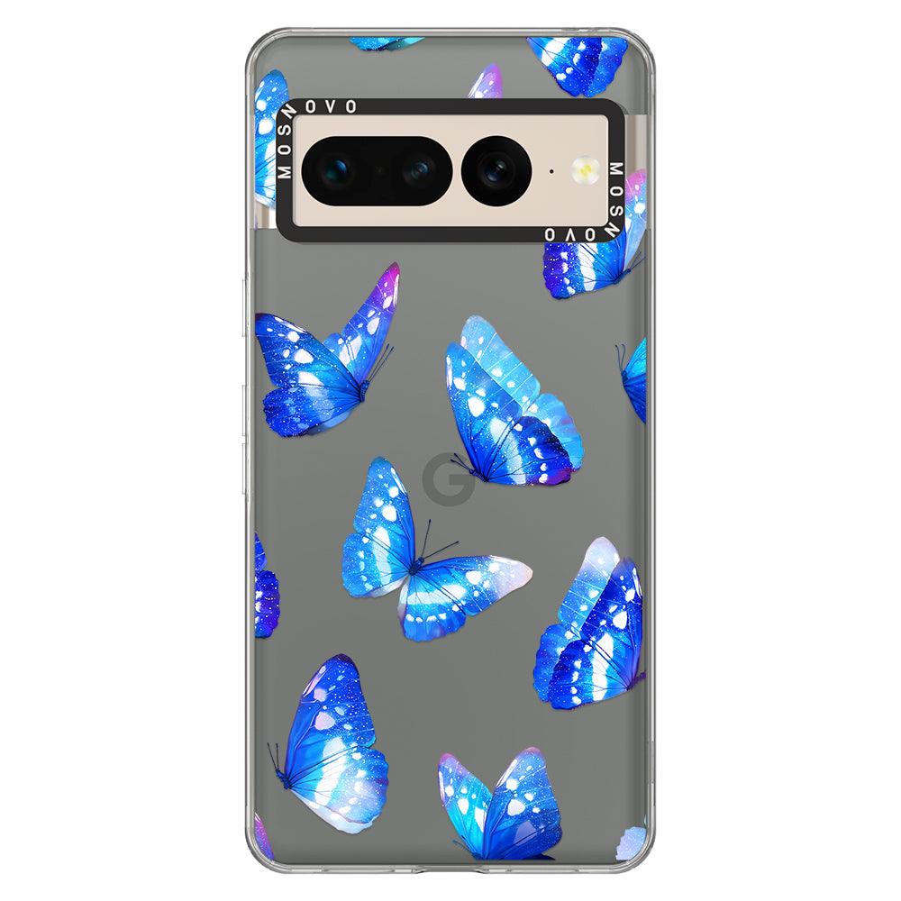 Blue Butterflies Phone Case - Google Pixel 7 Pro Case - MOSNOVO