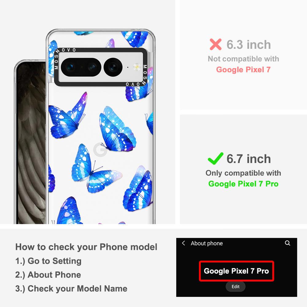 Blue Butterflies Phone Case - Google Pixel 7 Pro Case - MOSNOVO