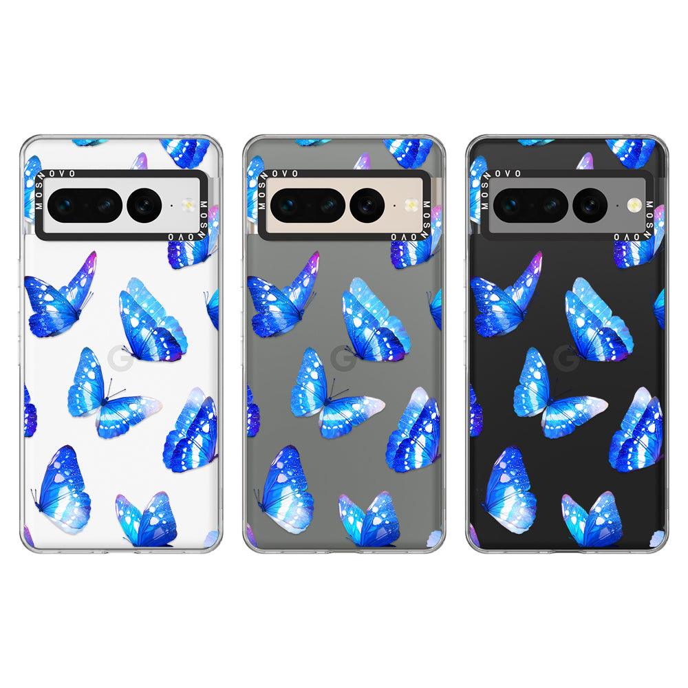 Blue Butterflies Phone Case - Google Pixel 7 Pro Case - MOSNOVO