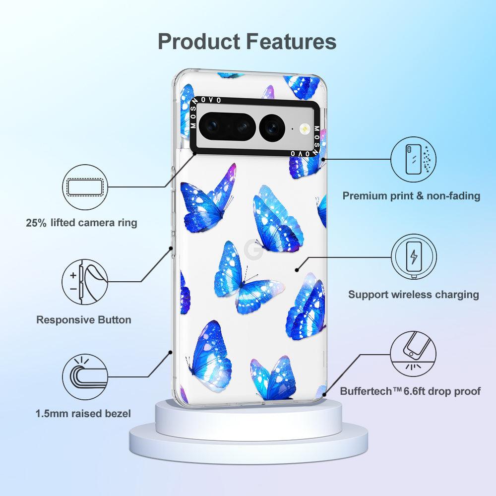 Blue Butterflies Phone Case - Google Pixel 7 Pro Case - MOSNOVO