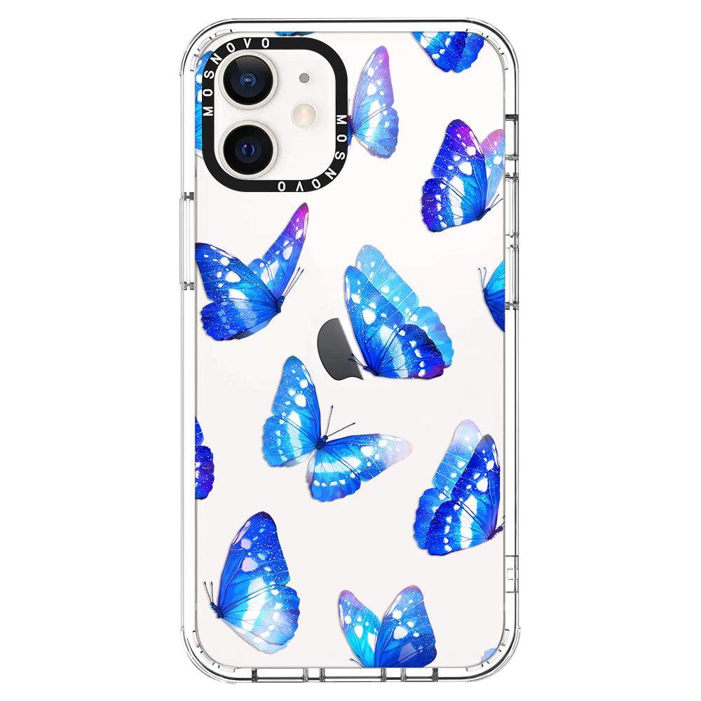 Blue Butterflies Phone Case - iPhone 12 Mini Case - MOSNOVO