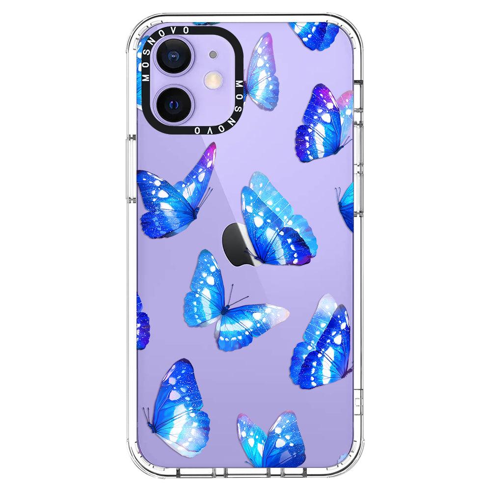 Blue Butterflies Phone Case - iPhone 12 Mini Case - MOSNOVO