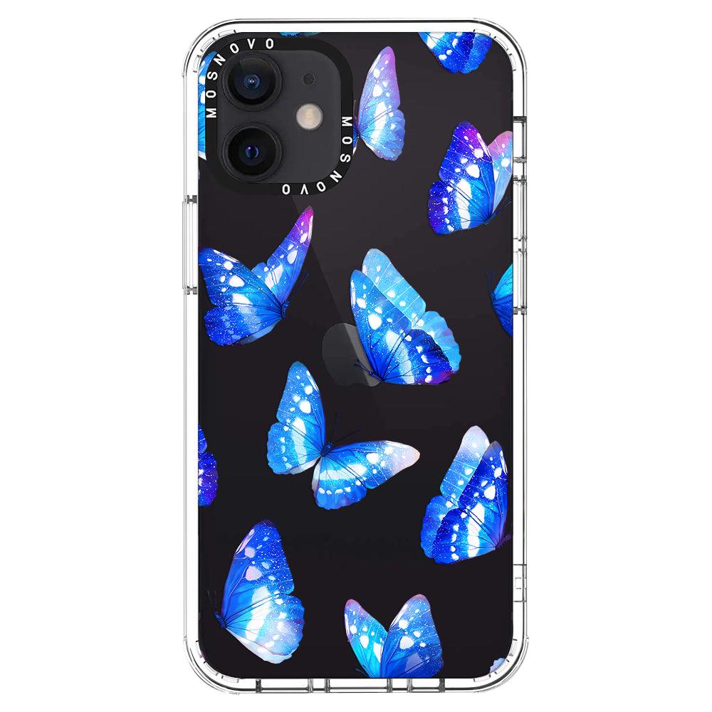 Blue Butterflies Phone Case - iPhone 12 Mini Case - MOSNOVO