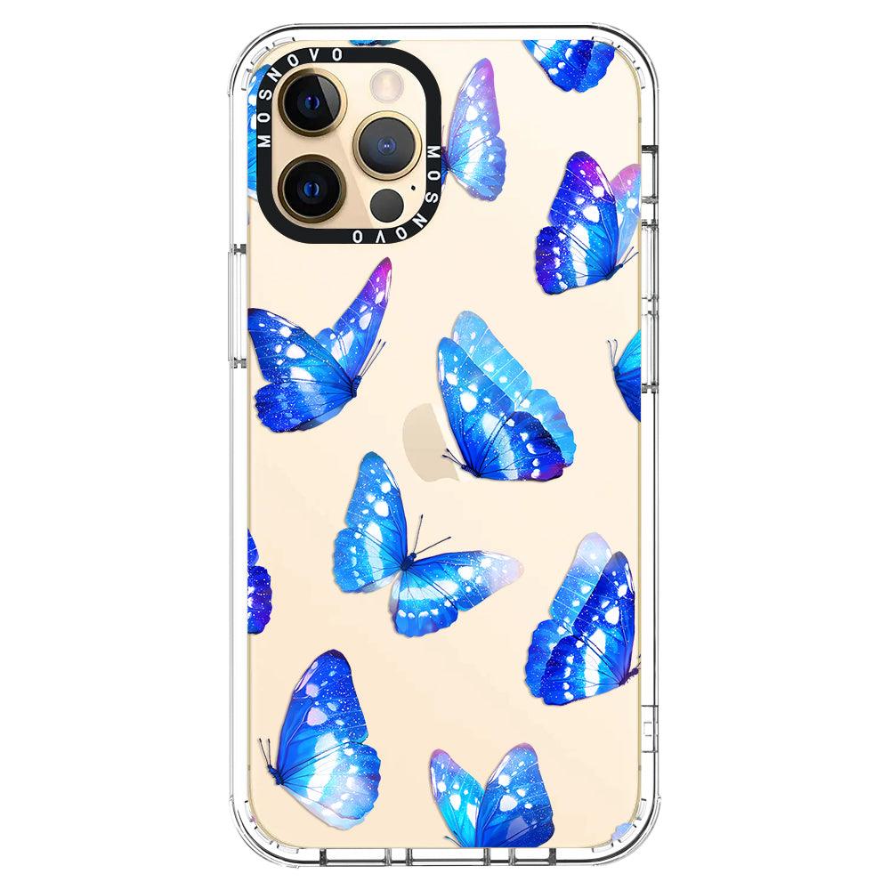 Stunning Blue Butterflies Phone Case - iPhone 12 Pro Case - MOSNOVO