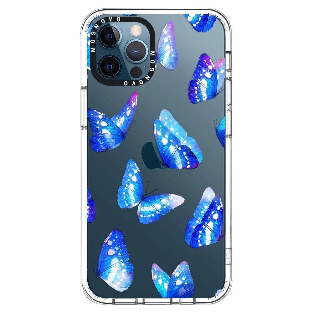 Stunning Blue Butterflies Phone Case - iPhone 12 Pro Case - MOSNOVO