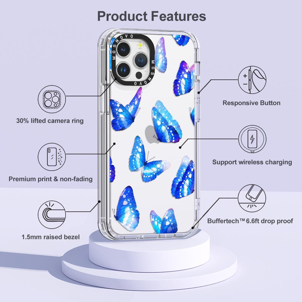 Stunning Blue Butterflies Phone Case - iPhone 12 Pro Case - MOSNOVO