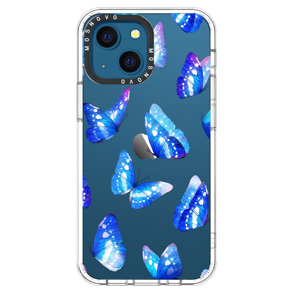 Stunning Blue Butterflies Phone Case - iPhone 13 Mini Case - MOSNOVO