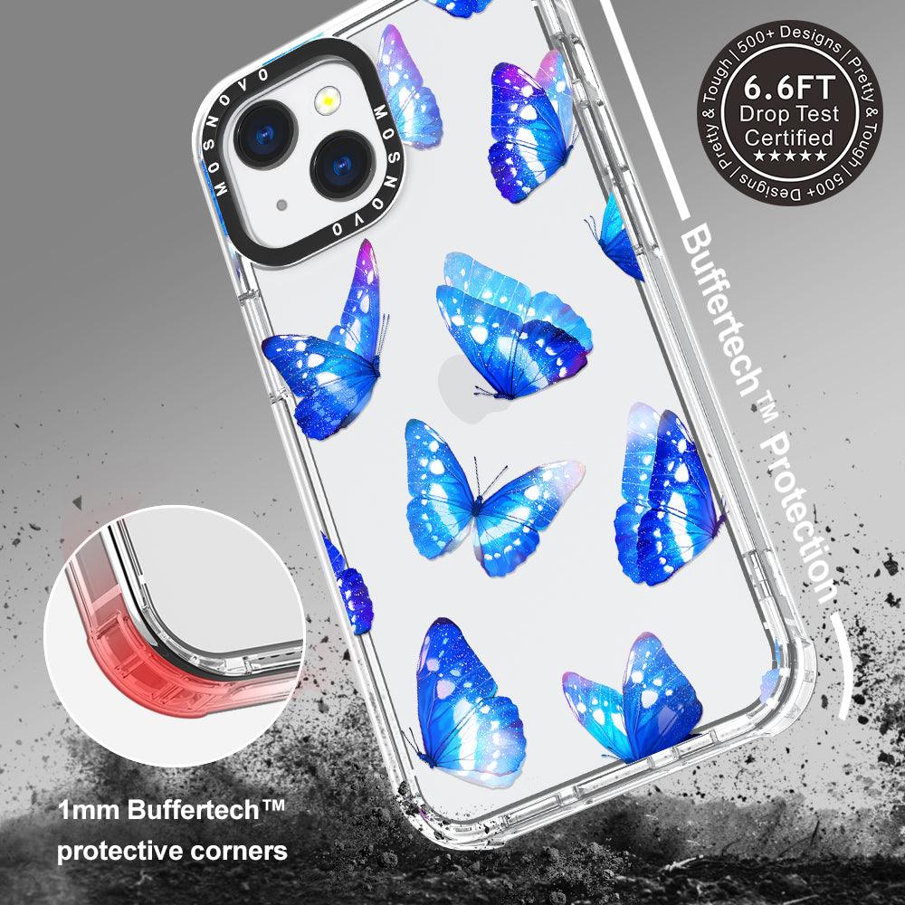 Stunning Blue Butterflies Phone Case - iPhone 13 Mini Case - MOSNOVO