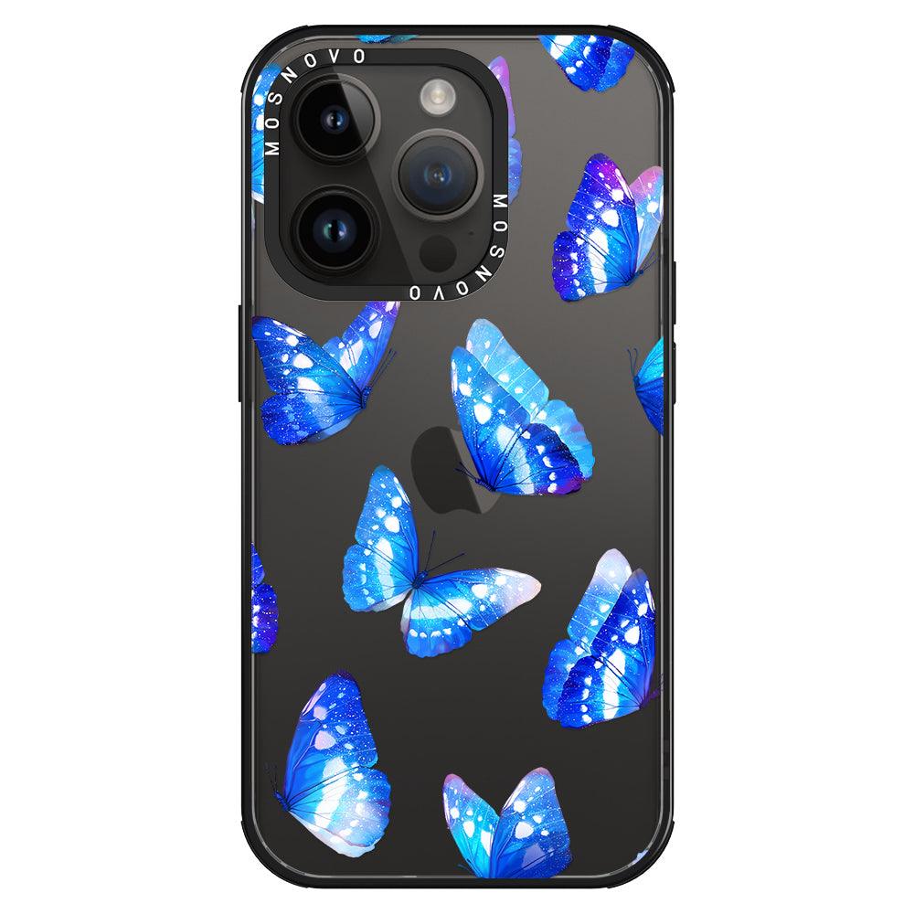 Stunning Blue Butterflies Phone Case - iPhone 14 Pro Case - MOSNOVO