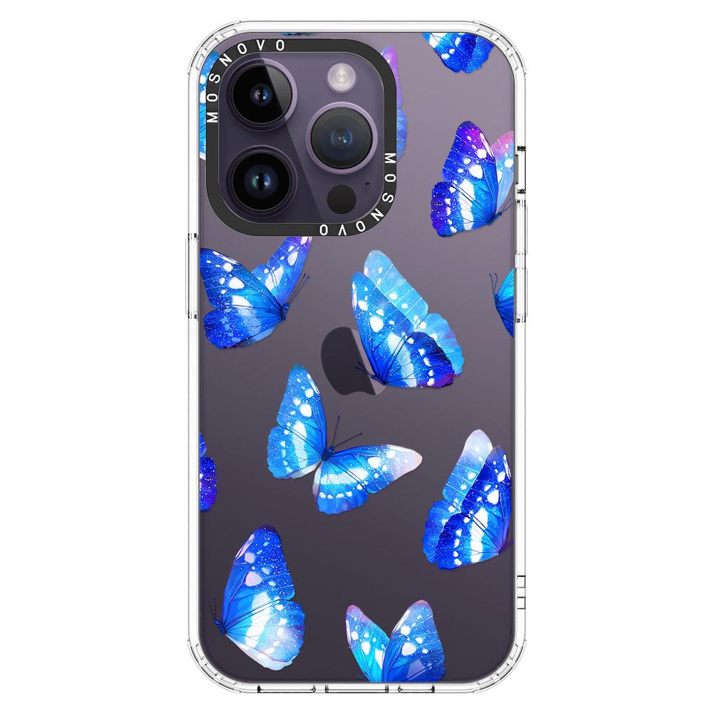 Stunning Blue Butterflies Phone Case - iPhone 14 Pro Case - MOSNOVO