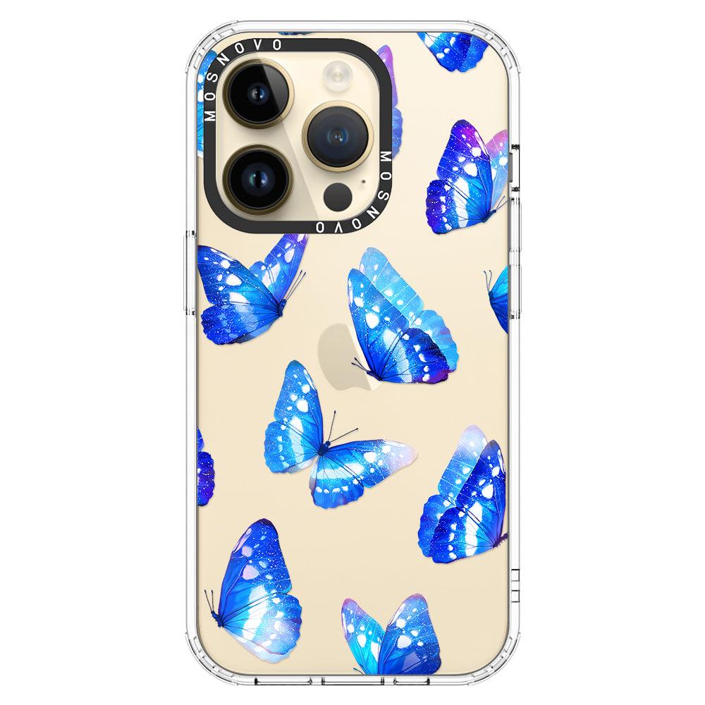 Stunning Blue Butterflies Phone Case - iPhone 14 Pro Case - MOSNOVO