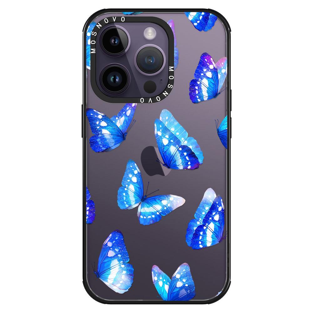 Stunning Blue Butterflies Phone Case - iPhone 14 Pro Case - MOSNOVO