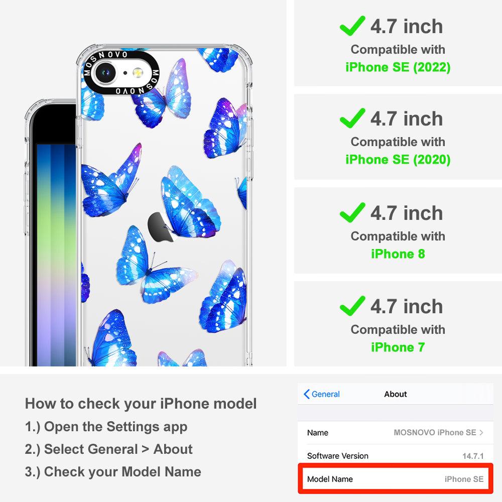 Stunning Blue Butterflies Phone Case - iPhone 8 Case - MOSNOVO