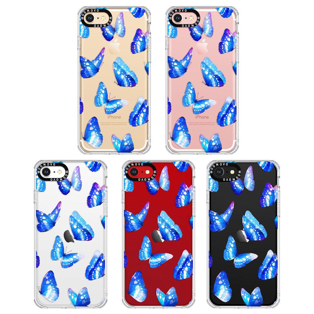 Stunning Blue Butterflies Phone Case - iPhone 8 Case - MOSNOVO