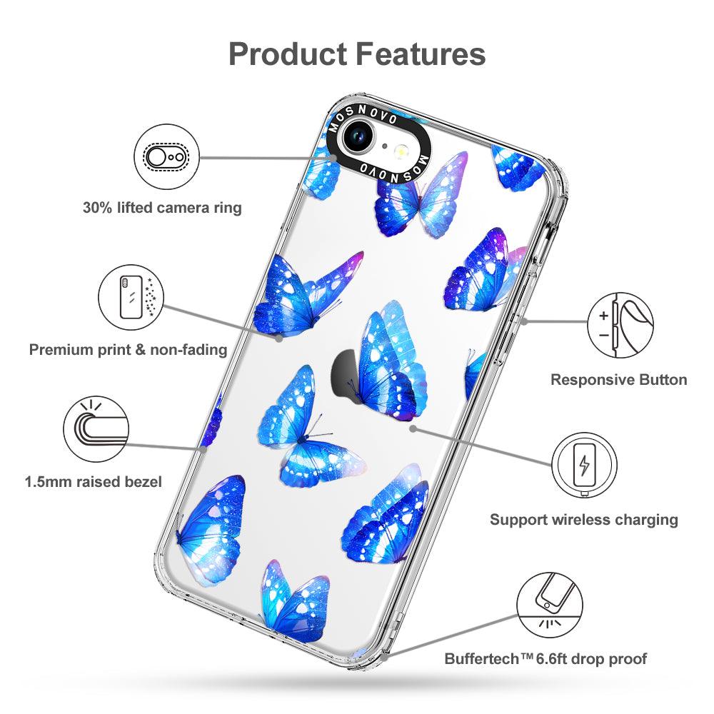 Stunning Blue Butterflies Phone Case - iPhone 8 Case - MOSNOVO