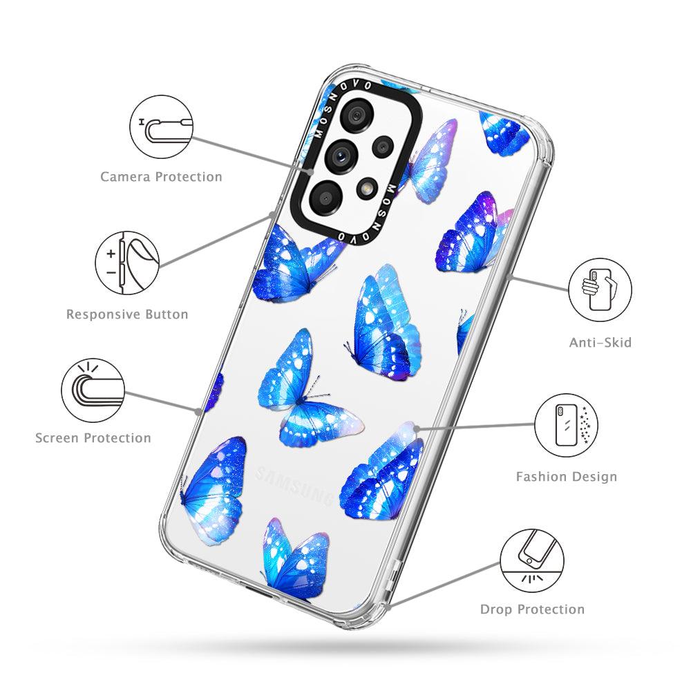 Blue Butterflies Phone Case - Samsung Galaxy A53 Case - MOSNOVO