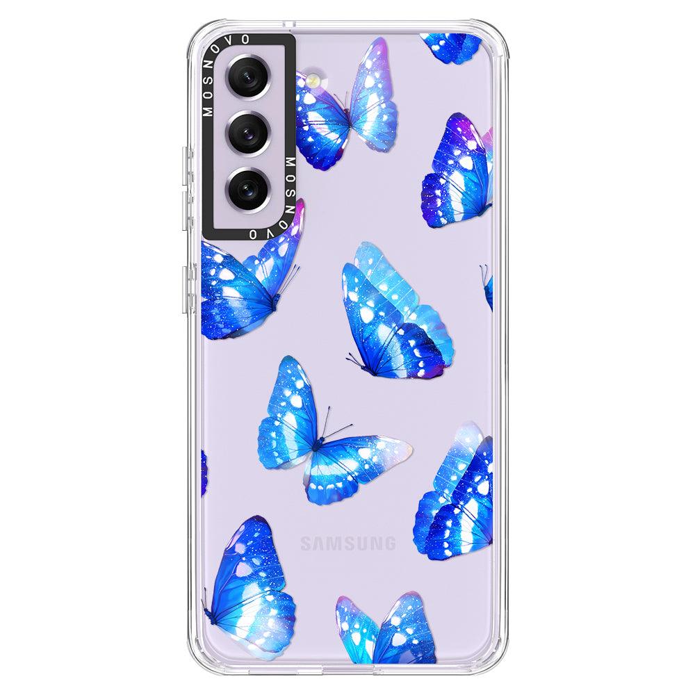 Blue Butterflies Phone Case - Samsung Galaxy S21 FE Case - MOSNOVO