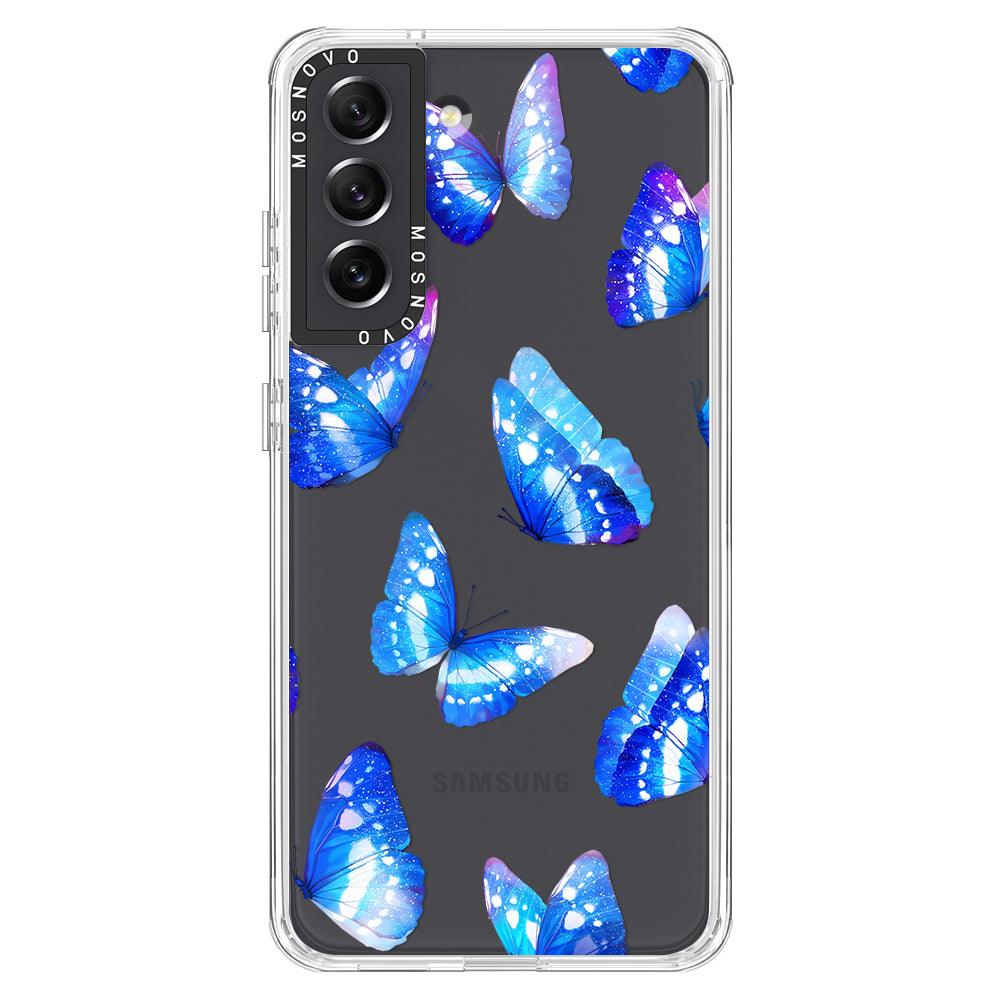 Blue Butterflies Phone Case - Samsung Galaxy S21 FE Case - MOSNOVO