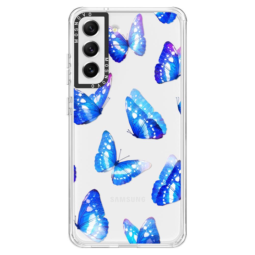 Blue Butterflies Phone Case - Samsung Galaxy S21 FE Case - MOSNOVO