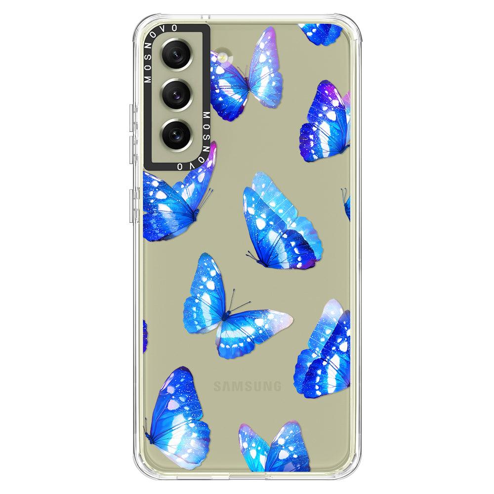 Blue Butterflies Phone Case - Samsung Galaxy S21 FE Case - MOSNOVO