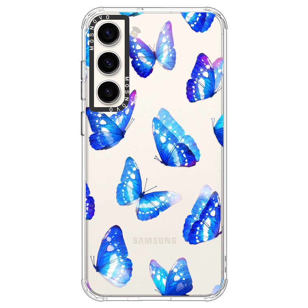 Blue Butterflies Phone Case - Samsung Galaxy S23 Case - MOSNOVO