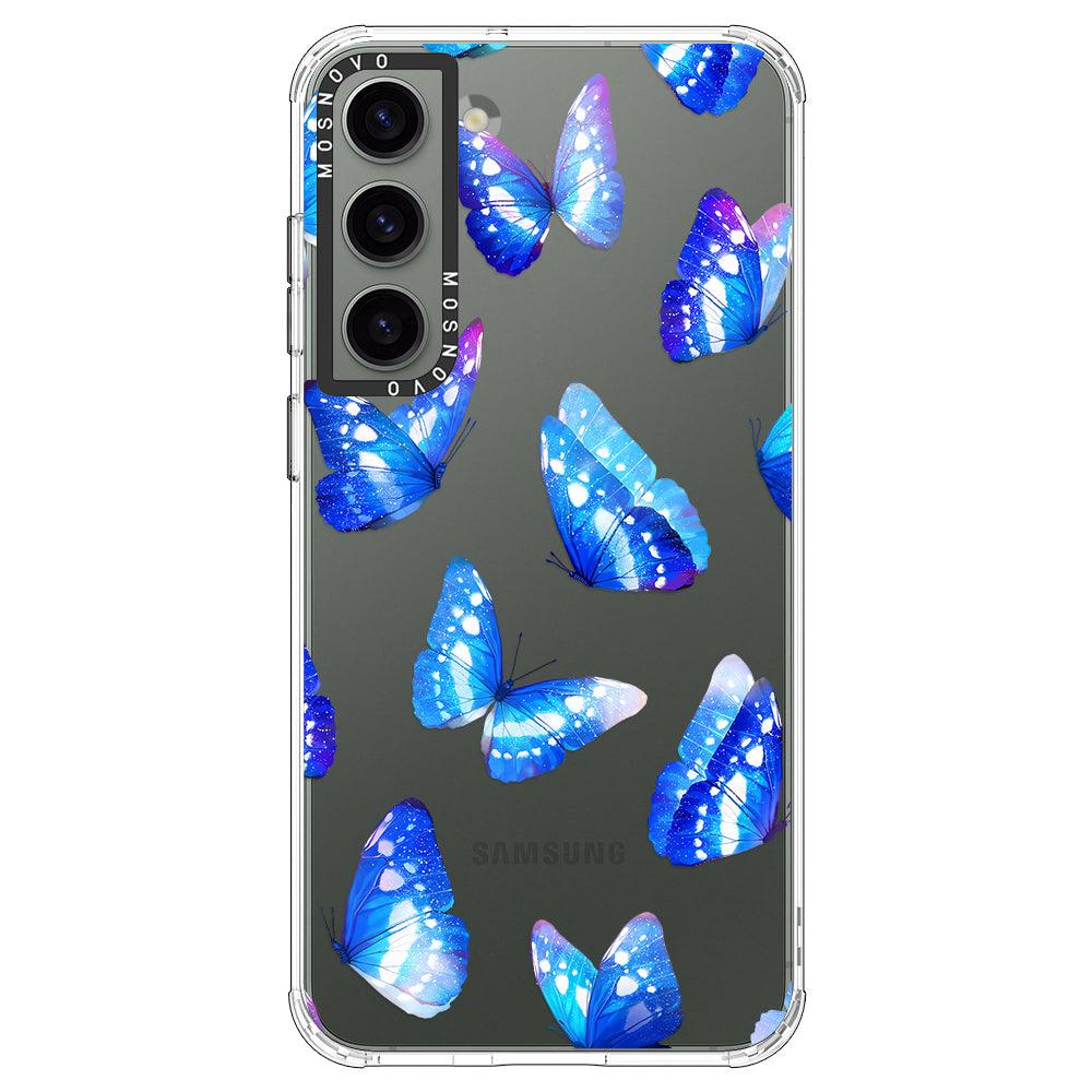 Blue Butterflies Phone Case - Samsung Galaxy S23 Case - MOSNOVO