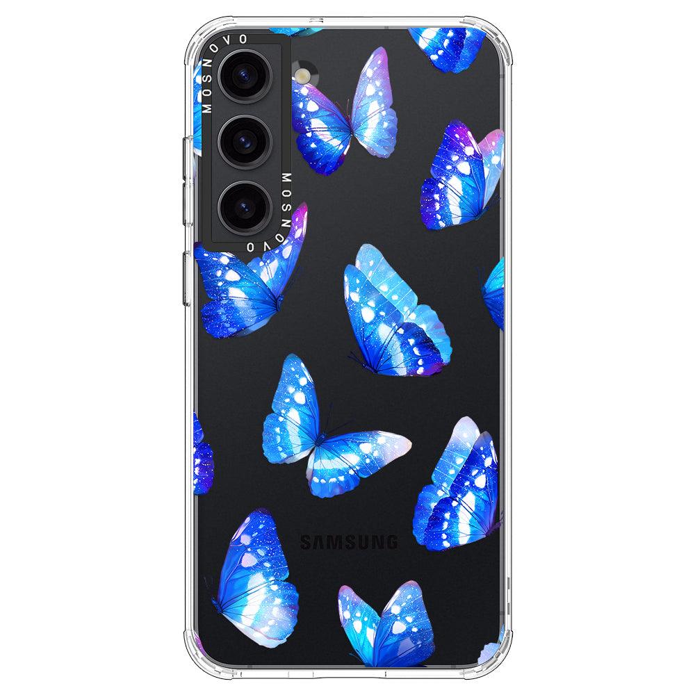 Blue Butterflies Phone Case - Samsung Galaxy S23 Case - MOSNOVO