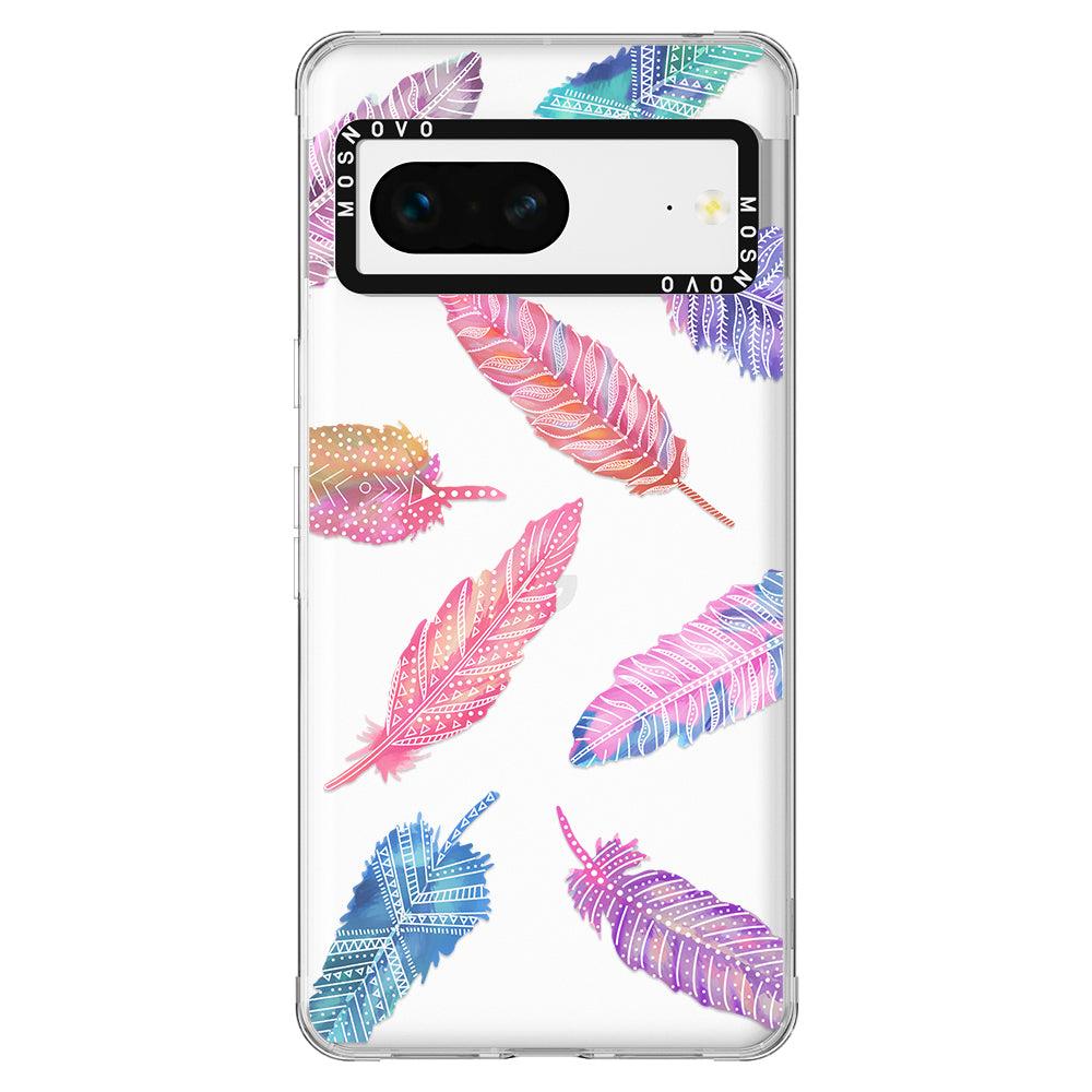 Boho Feather Phone Case - Google Pixel 7 Case - MOSNOVO