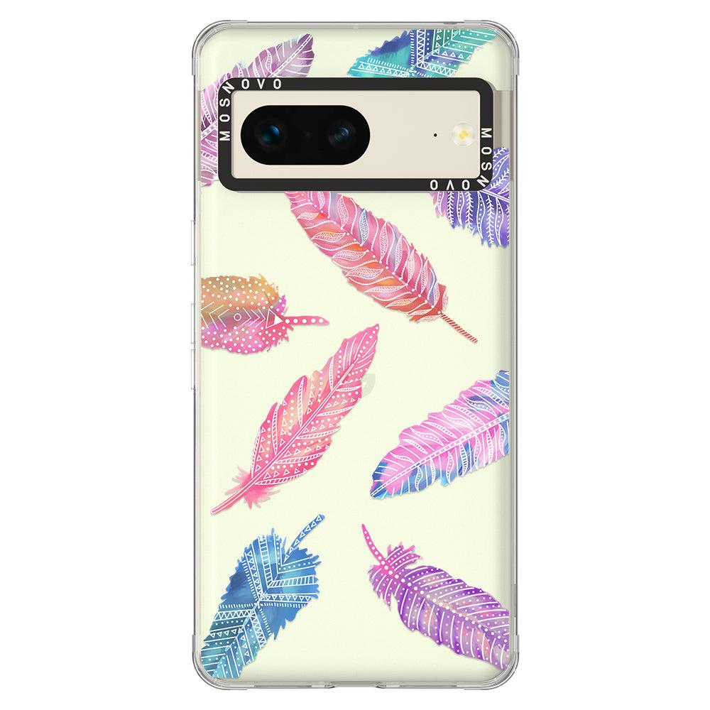 Boho Feather Phone Case - Google Pixel 7 Case - MOSNOVO