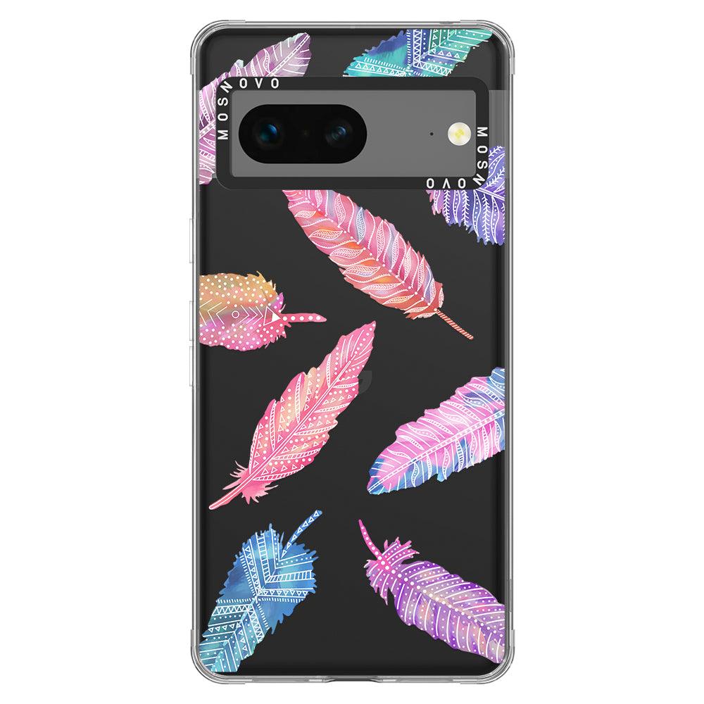 Boho Feather Phone Case - Google Pixel 7 Case - MOSNOVO