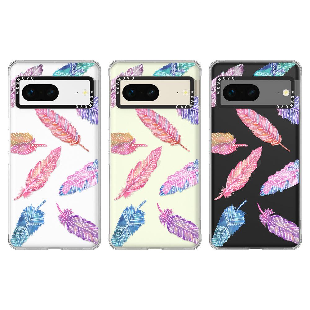 Boho Feather Phone Case - Google Pixel 7 Case - MOSNOVO