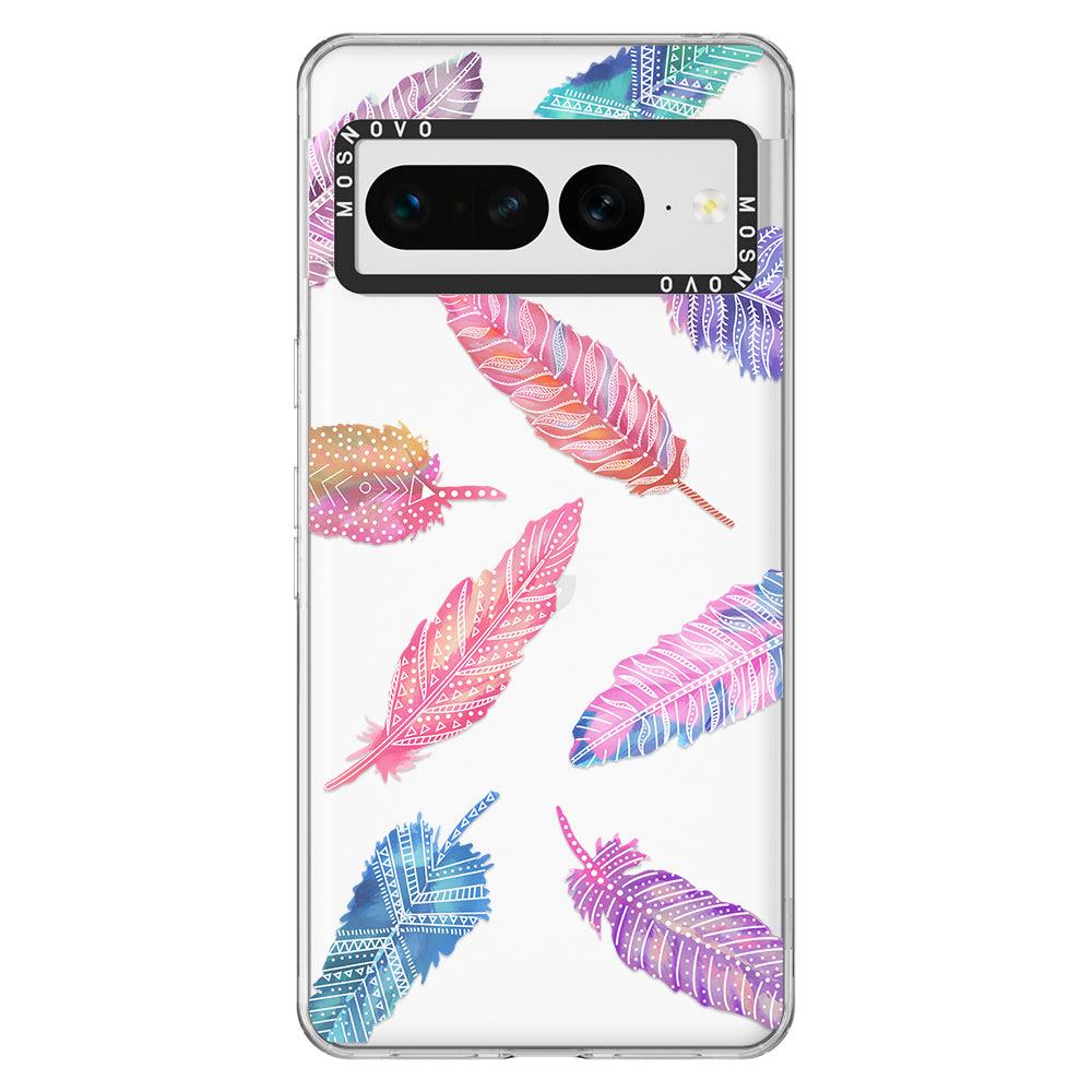 Boho Feather Phone Case - Google Pixel 7 Pro Case - MOSNOVO