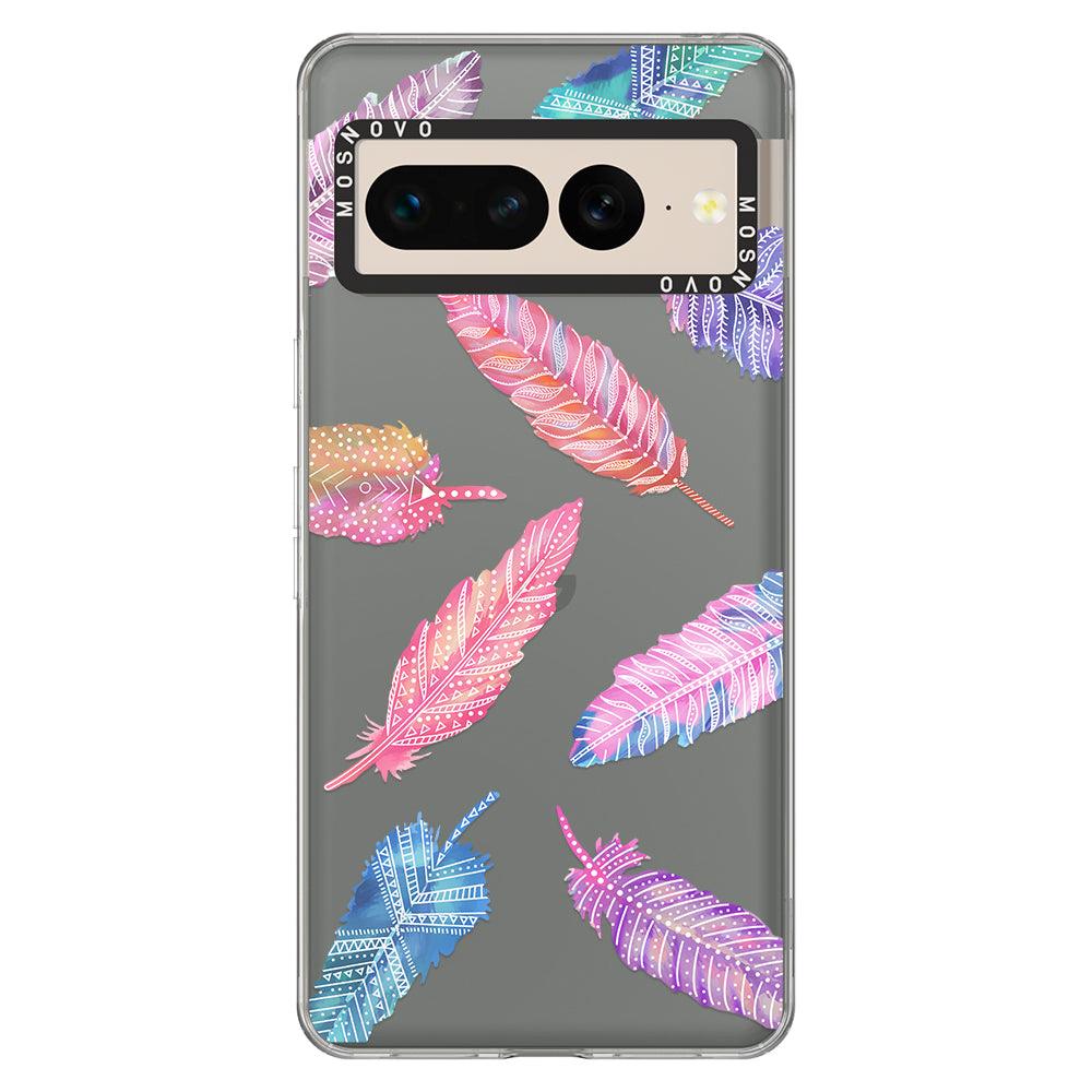 Boho Feather Phone Case - Google Pixel 7 Pro Case - MOSNOVO