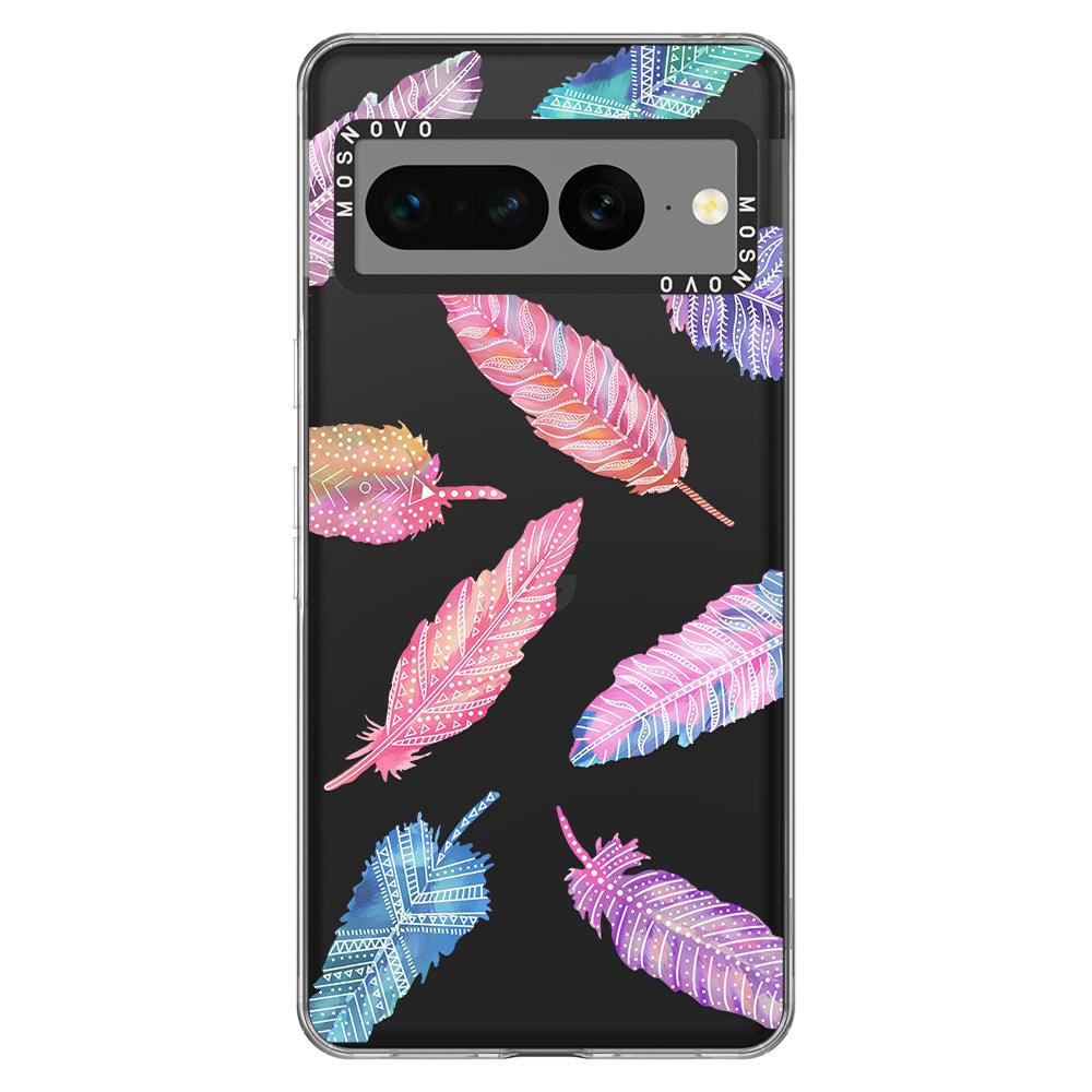 Boho Feather Phone Case - Google Pixel 7 Pro Case - MOSNOVO