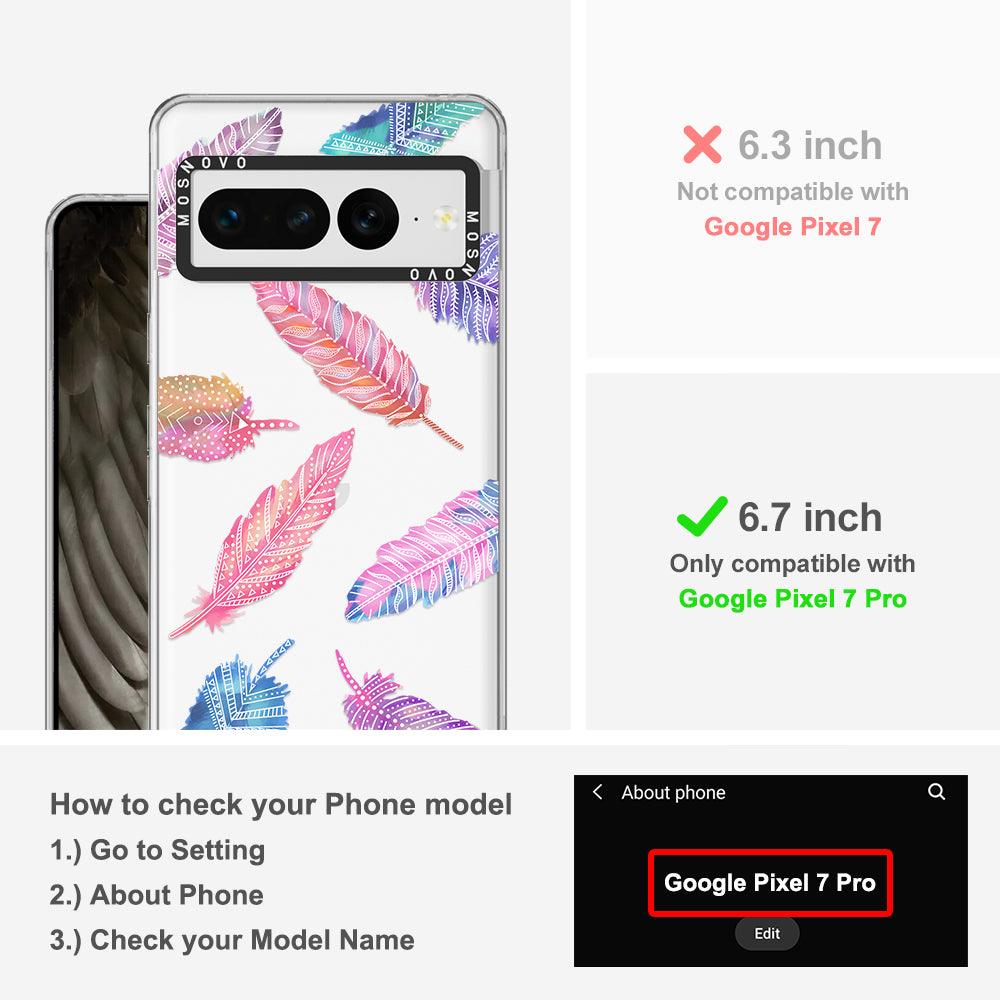 Boho Feather Phone Case - Google Pixel 7 Pro Case - MOSNOVO