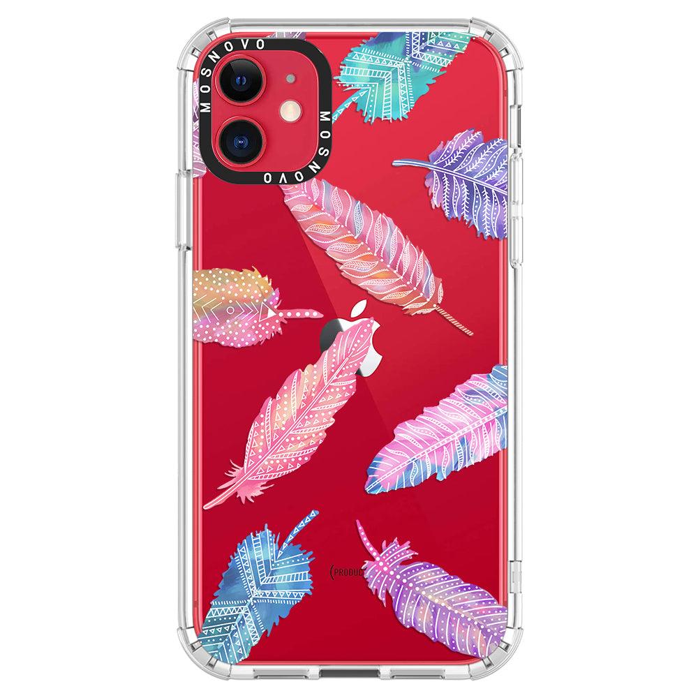 Tribal Feathers Phone Case - iPhone 11 Case - MOSNOVO