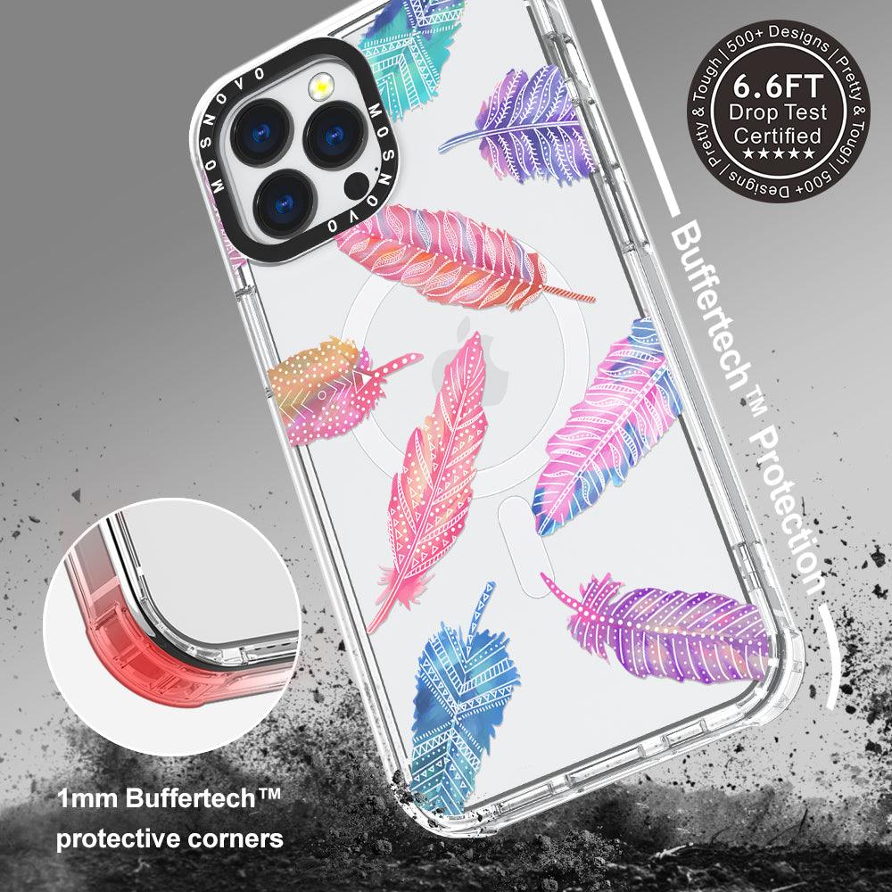 Tribal Feathers Phone Case - iPhone 13 Pro Max Case - MOSNOVO