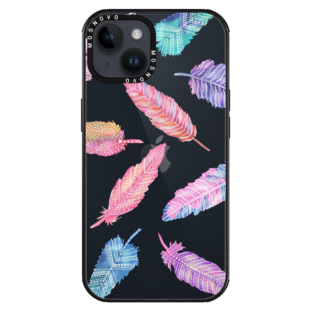 Tribal Feathers Phone Case - iPhone 14 Plus Case - MOSNOVO