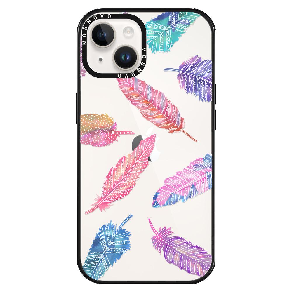 Tribal Feathers Phone Case - iPhone 14 Plus Case - MOSNOVO