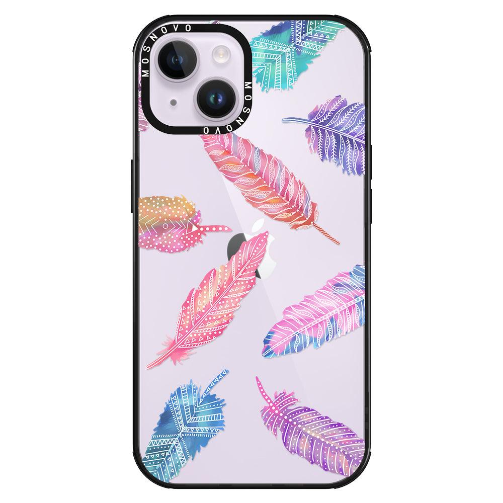 Tribal Feathers Phone Case - iPhone 14 Plus Case - MOSNOVO