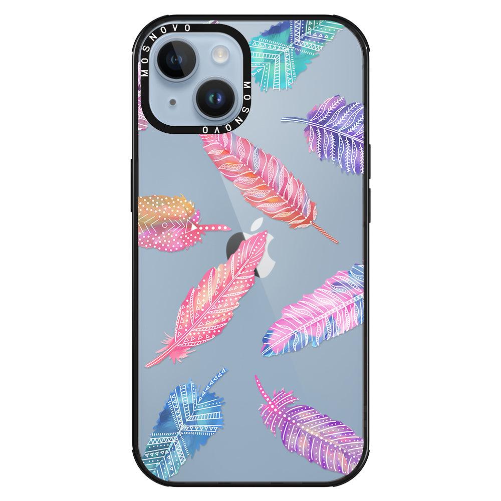 Tribal Feathers Phone Case - iPhone 14 Plus Case - MOSNOVO