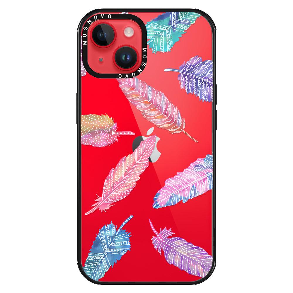 Tribal Feathers Phone Case - iPhone 14 Plus Case - MOSNOVO