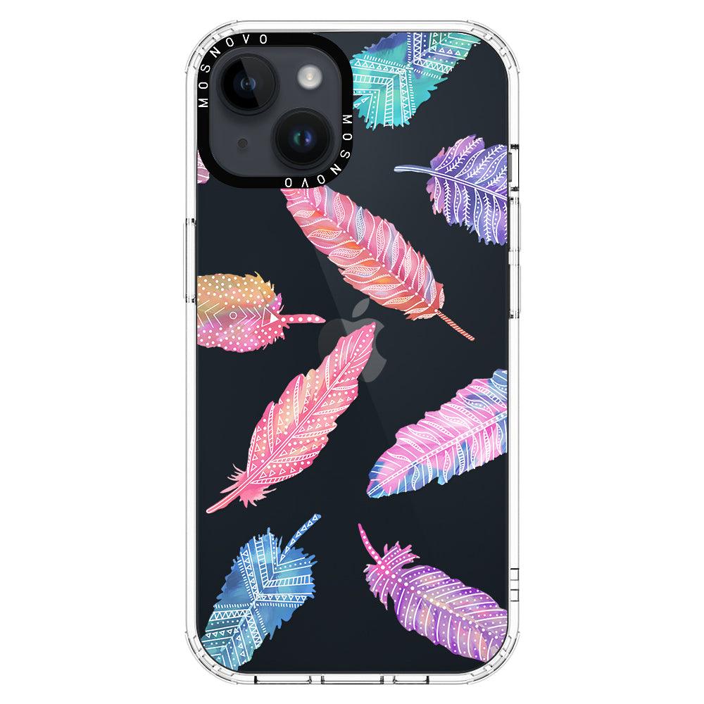 Tribal Feathers Phone Case - iPhone 14 Plus Case - MOSNOVO