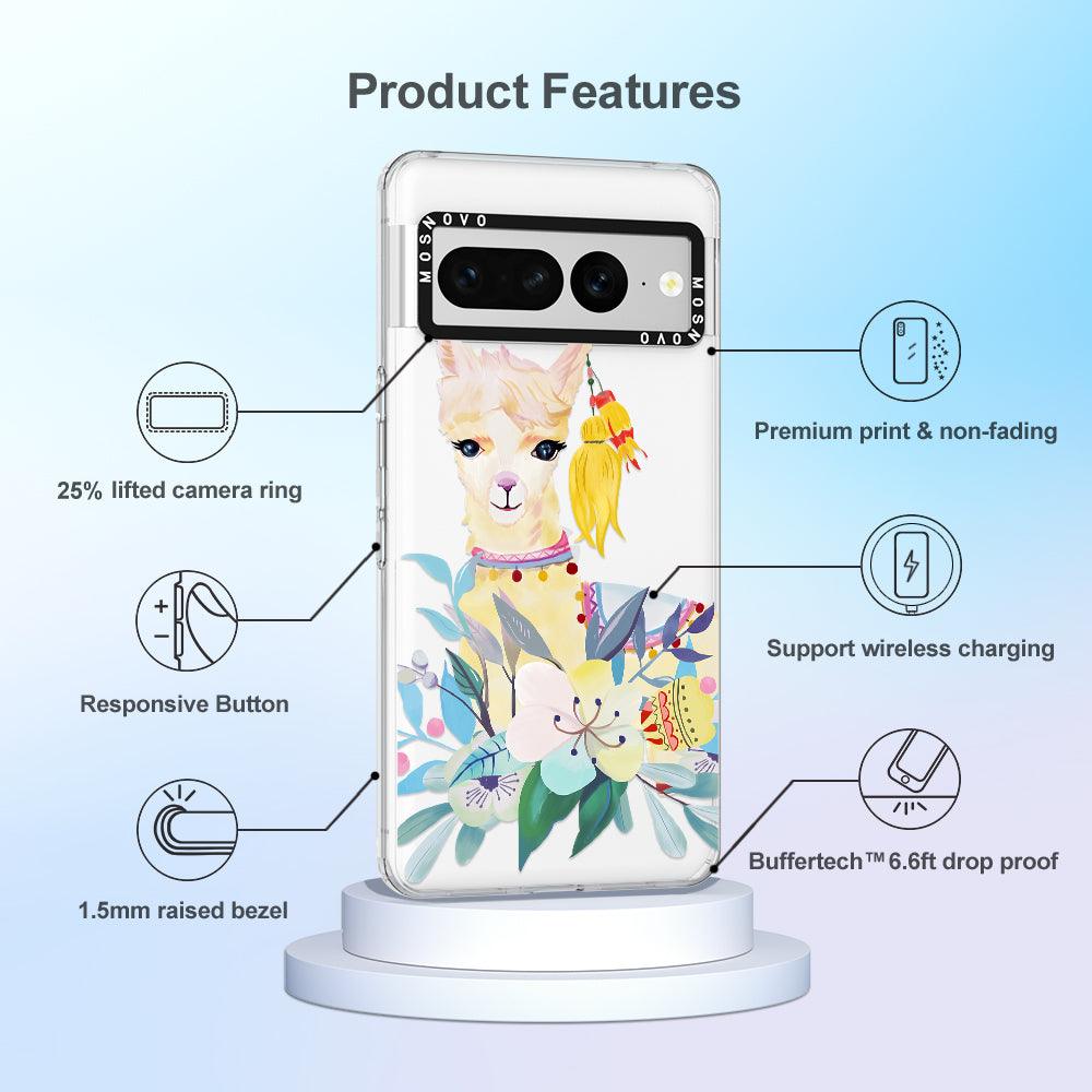 Boho Llama Phone Case - Google Pixel 7 Pro Case - MOSNOVO