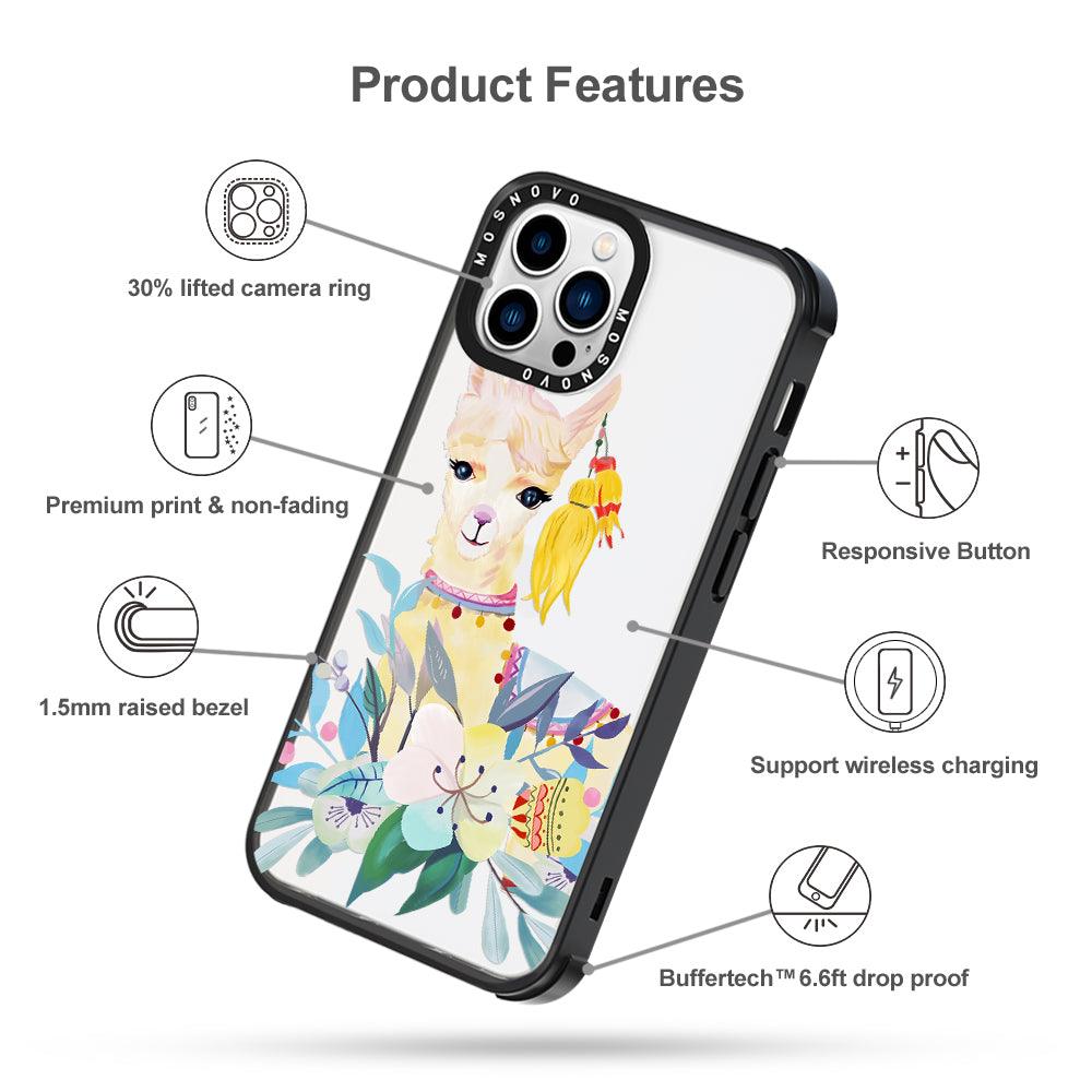 Boho Llama Phone Case - iPhone 13 Pro Max Case - MOSNOVO