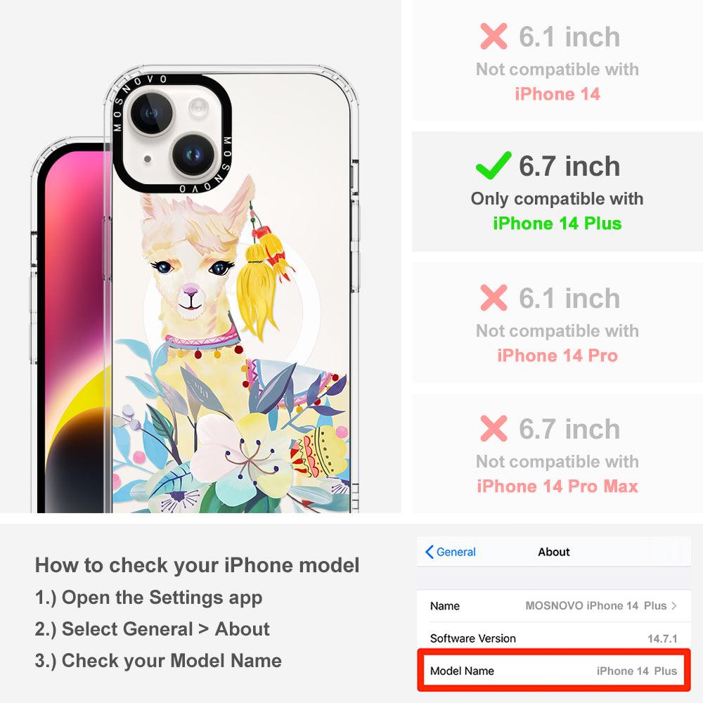 Boho Llama Phone Case - iPhone 14 Plus Case - MOSNOVO