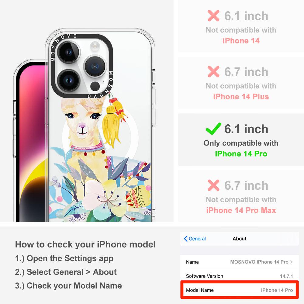 Boho Llama Phone Case - iPhone 14 Pro Case - MOSNOVO